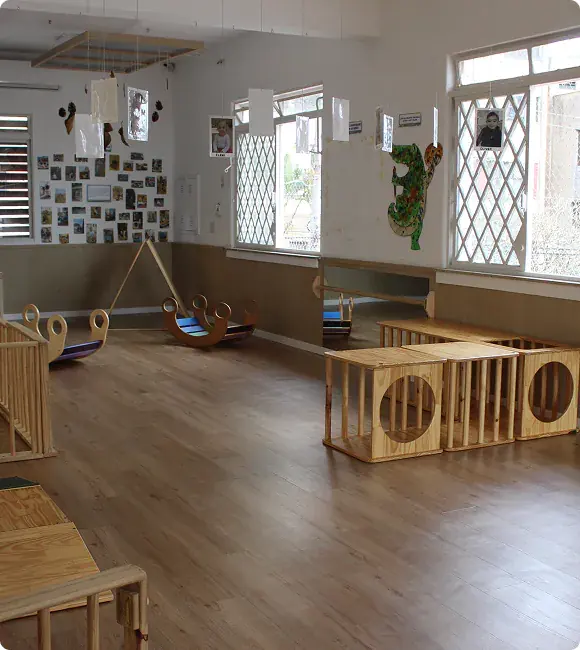 Área de descanso do Berçário Aquarela School