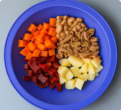 Prato consistência 3 — em pedaços bem cozidos