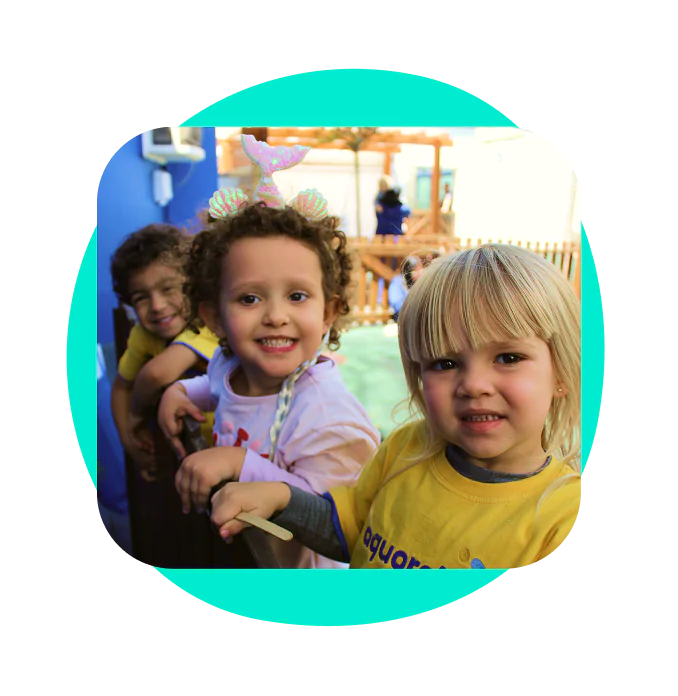 Atividades de recreação no Maternal da Aquarela School